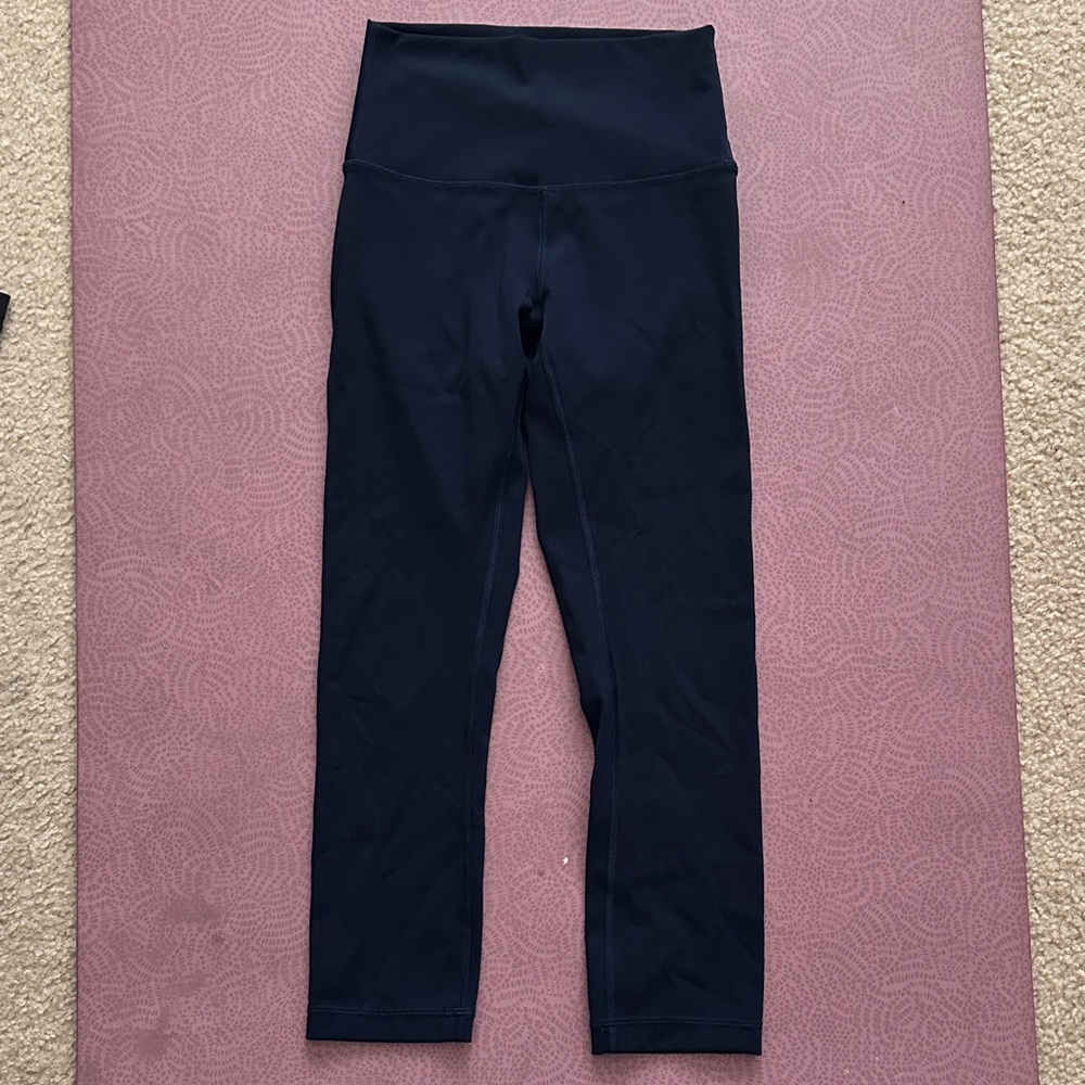 Lululemon Wunder Train High Rise Crop, 21”, Navy, 2